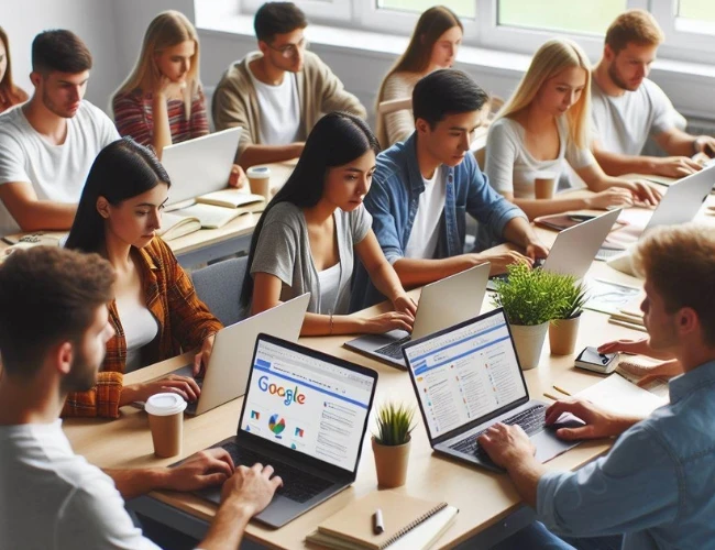 Học viên thực hành quảng cáo Google Ads
