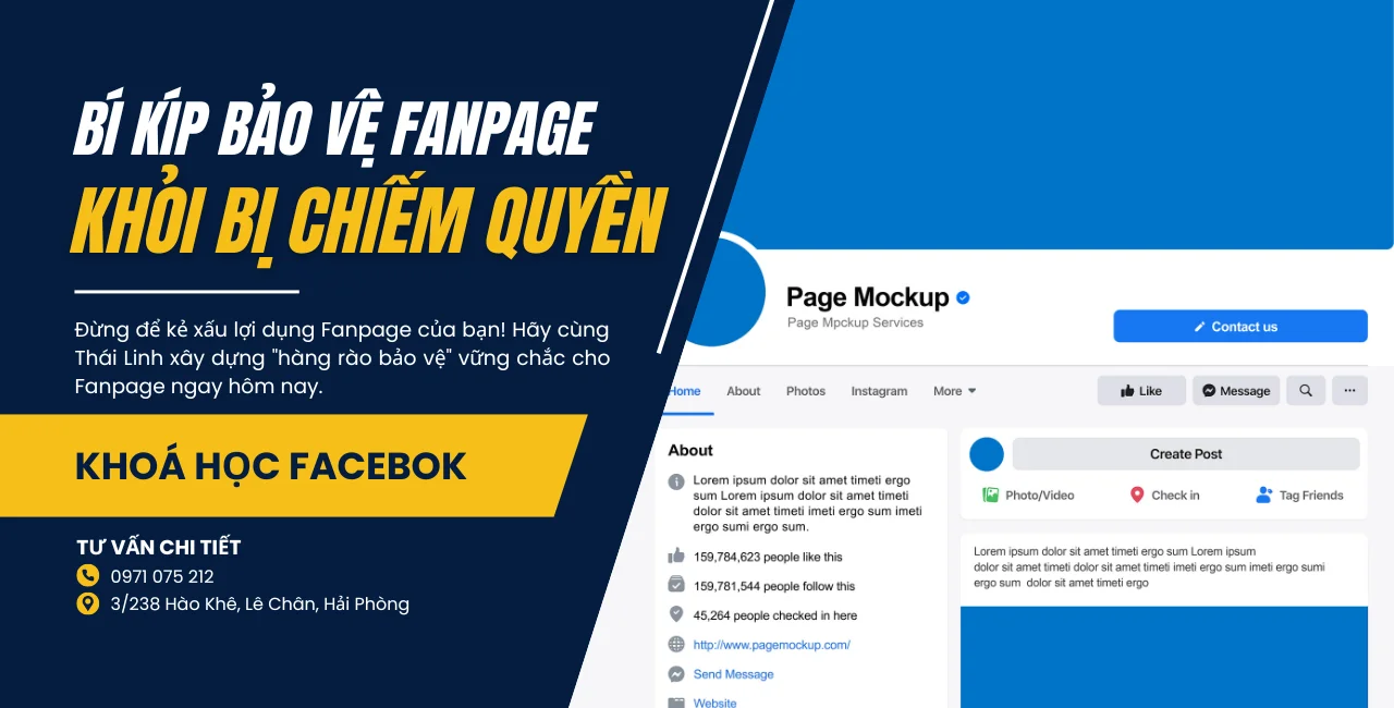 Bảo vệ Fanpage Facebook khỏi bị chiếm quyền